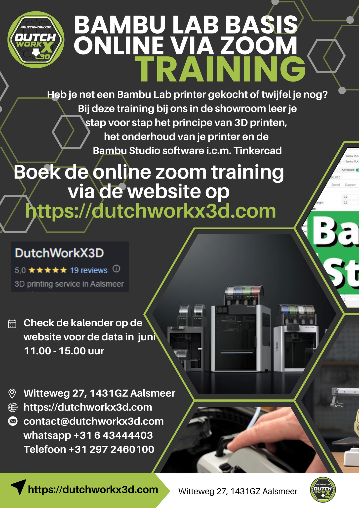 Bambu Lab Basis Training (Online versie via Zoom)