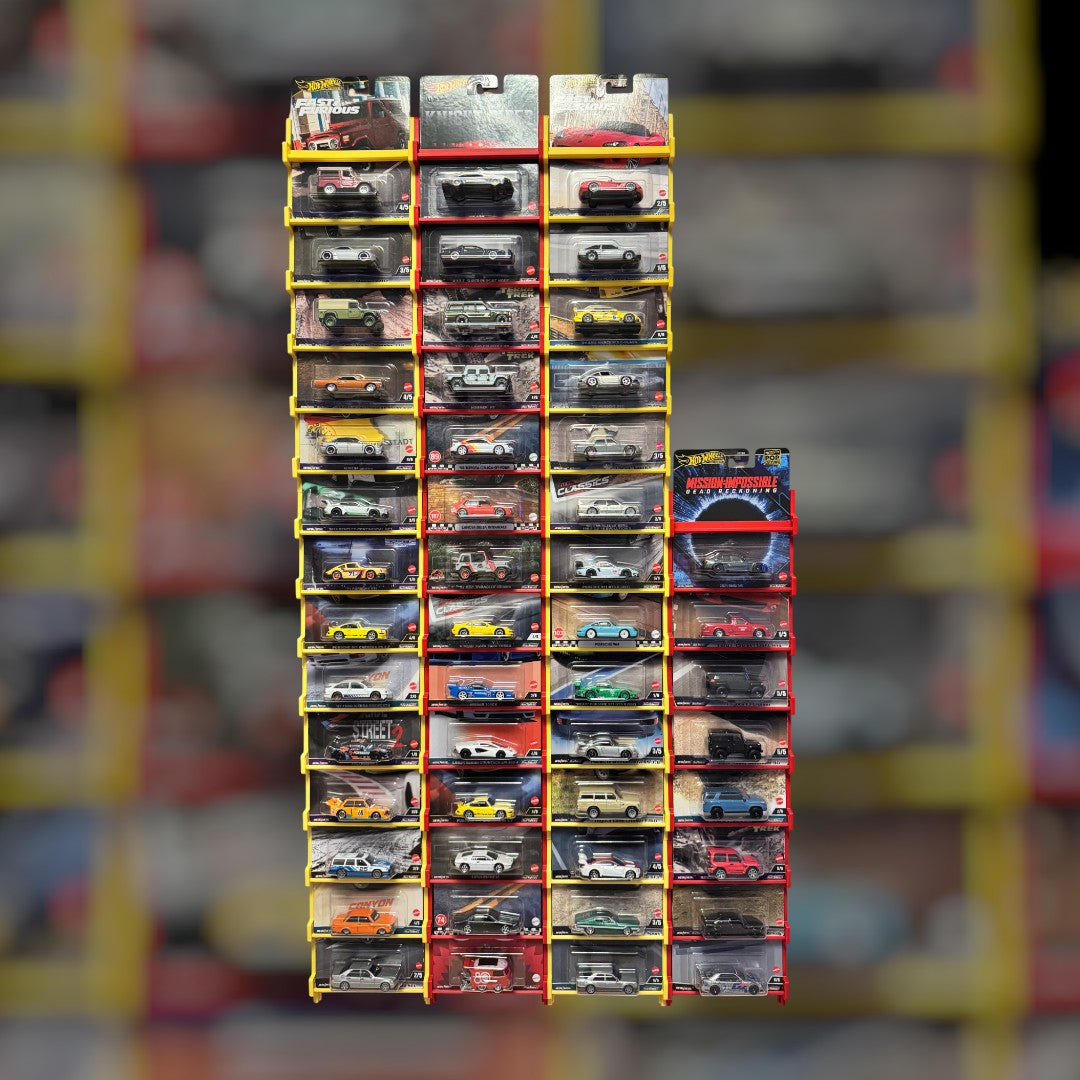 Wand display voor hot wheels kaarten