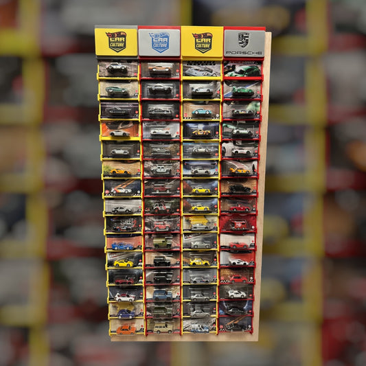 Wand display voor hot wheels kaarten