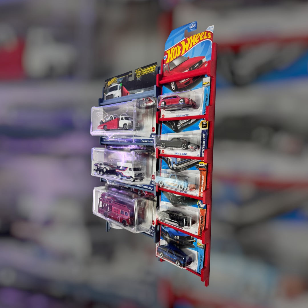 Wand display voor hot wheels kaarten