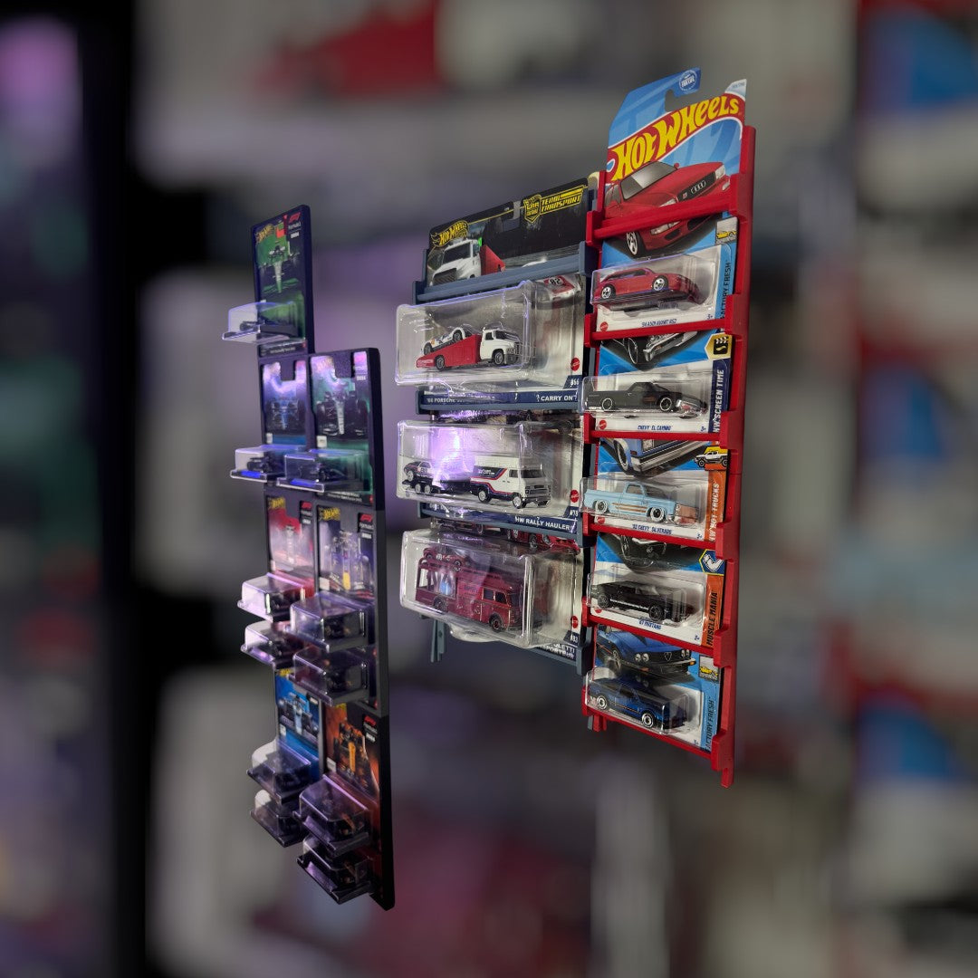 Wand display voor hot wheels kaarten