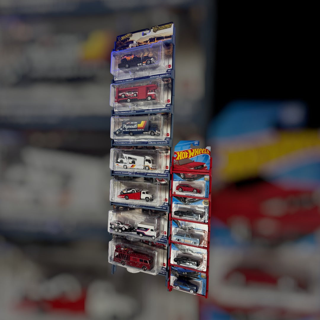 Wand display voor hot wheels kaarten