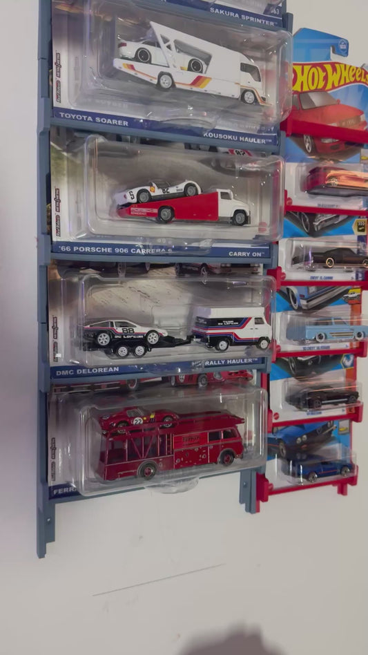 Wand display voor hot wheels kaarten